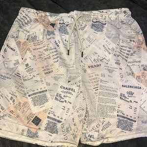 Chinatown market receipt shorts size XXL